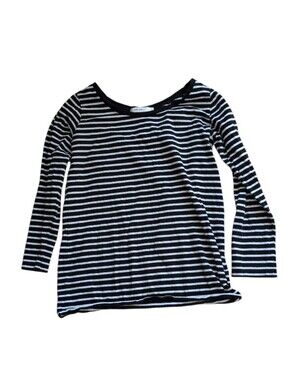 Niko and… Black White Stripe Long Sleeve Tee Size 3 Relaxed Casual Japan Style